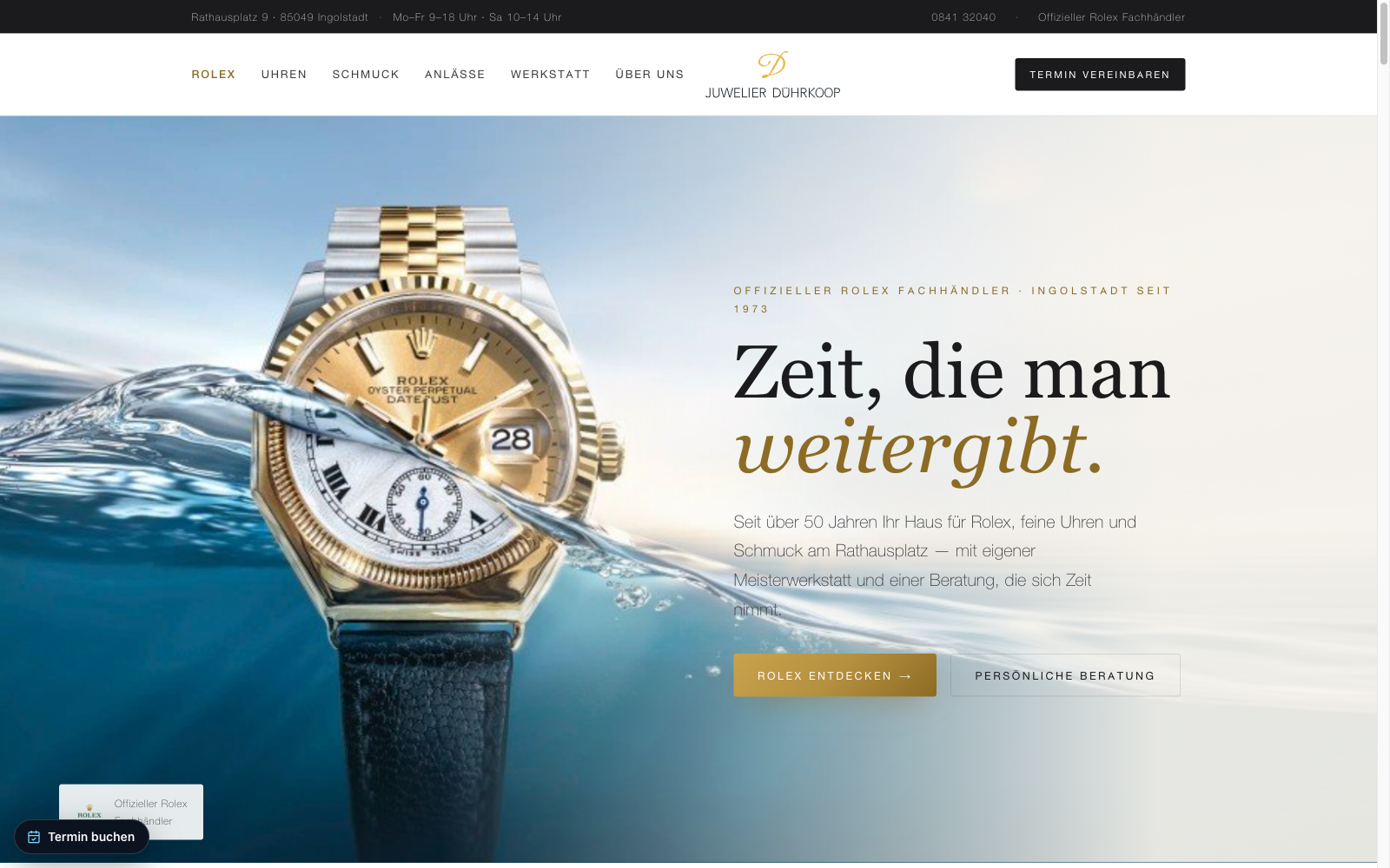 Juwelier Dührkoop — website by RAVARO